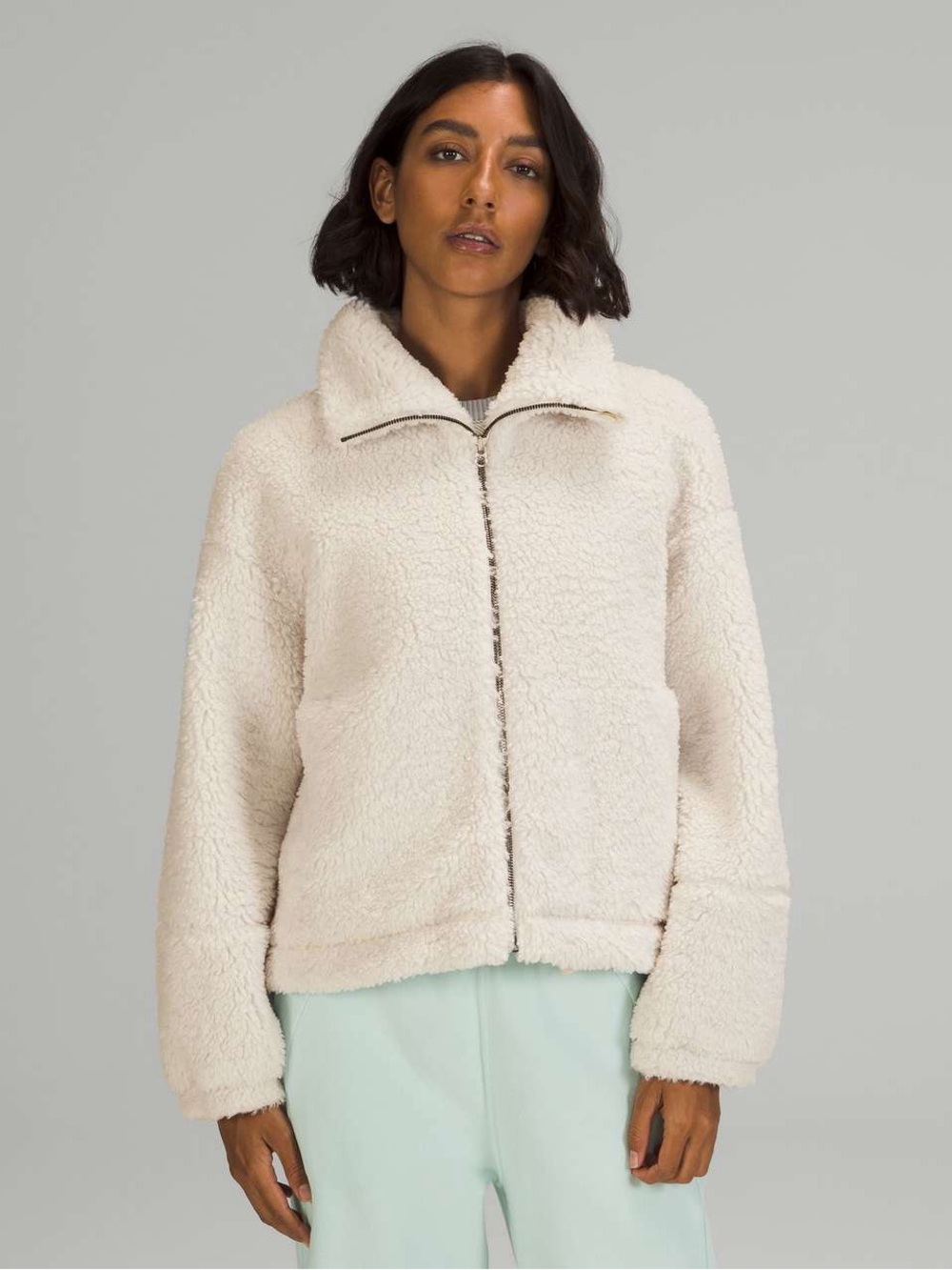 Lululemon Cinchable Fleece Zip-Up
White Opal Size 2